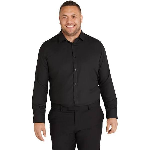 Johnny Bigg Boston Textured Bamboo Blend Shirt Black 2XL