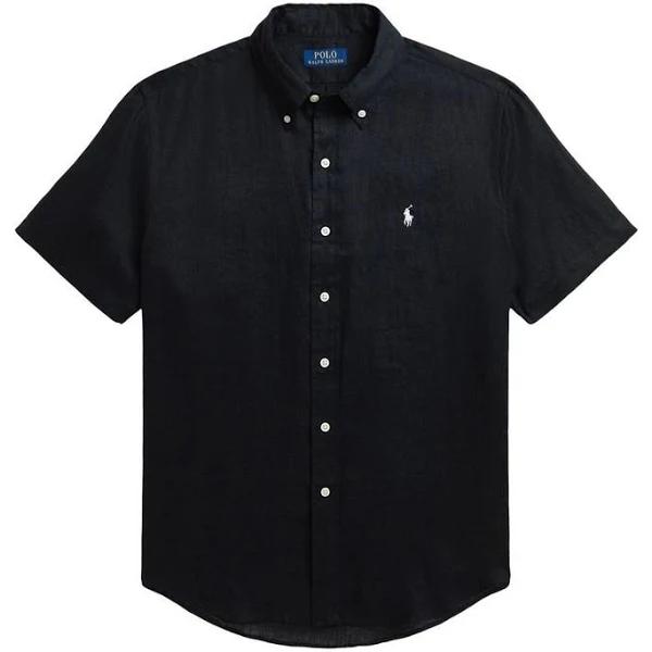 Polo Ralph Lauren Classic Fit Linen Shirt Polo Black L