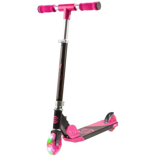 Core Kids Foldy Scooter - Pink With LED Wheels