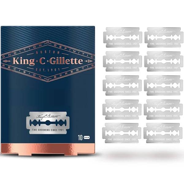 King C Gillette Double Edge Safety Razor Blades 10 Pack