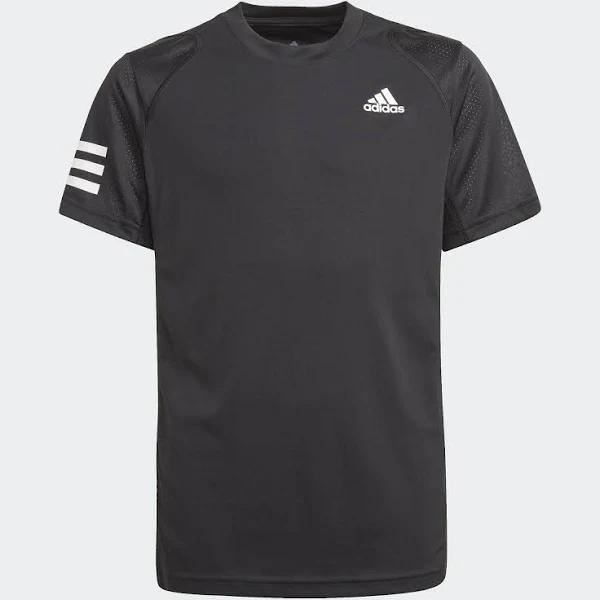 Adidas Boys Club 3-Stripe Tee - Black/White 5-6