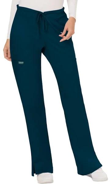 Cherokee Workwear Revolution Drawstring Cargo Scrub Pants - S - Caribbean Blue