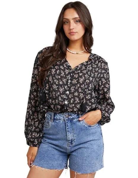 All About Eve - Maya Floral Shirt Black 6