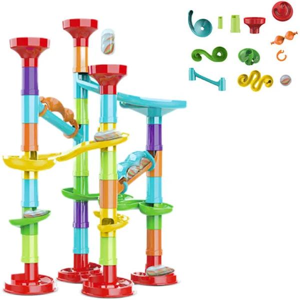 50pcs Elevator Marble Run Race Learning Toy Games Block DIY Maze Ball Track Set