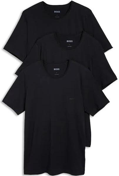 Hugo Boss Men's Classic Crew Neck Tee / T-Shirt / Tshirt 3-Pack - Black