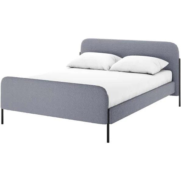 Bonny Boucle Bed Frame - Grey - Double