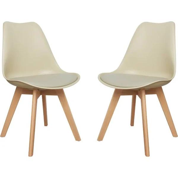 Chotto - Ando Dining Chairs - Beige x 2