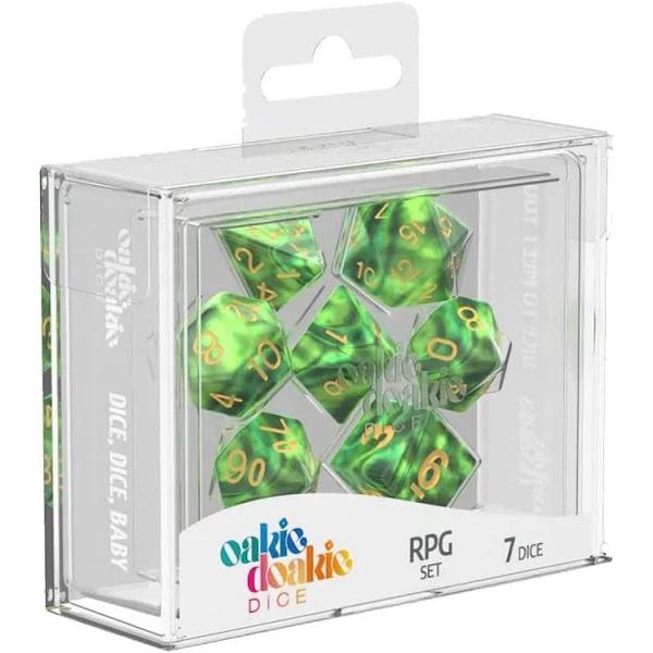 Oakie DOAKIE Dice RPG Set GemiDice - Jungle (7)