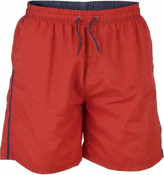 Duke Mens Yarrow D555 Full Length Swim Shorts Red Mens Swim Shorts