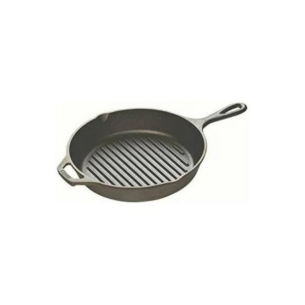 Lodge L8GP3 Cast Iron Grill Pan, 10.25-inch