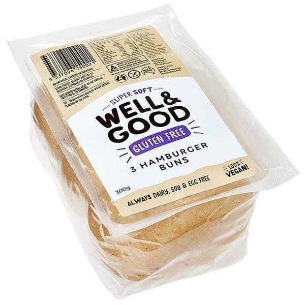 Well & Good Gluten Free Hamburger Buns 300g | Gluten Free Bread