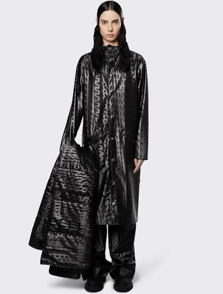 Rains Black Longer Jacket