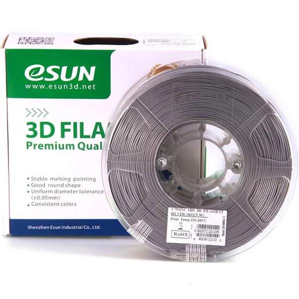 eSUN ABS+ 3D Filament 1.75mm 1kg | Cubic Technology Silver