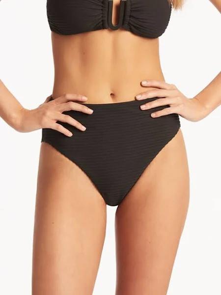 Sea Level Spinnaker Retro High Waist Pants - Black- Swimwear Galore