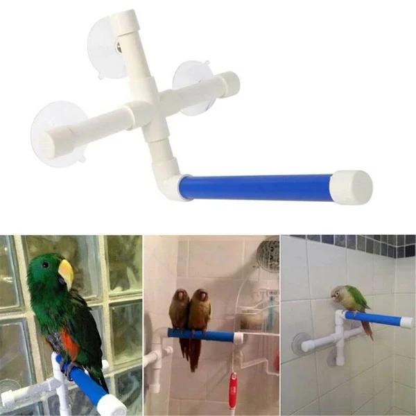 Bird Perch Stand Parrot Play Paw Grinding Stands Rack Shower Bath Platform Toys