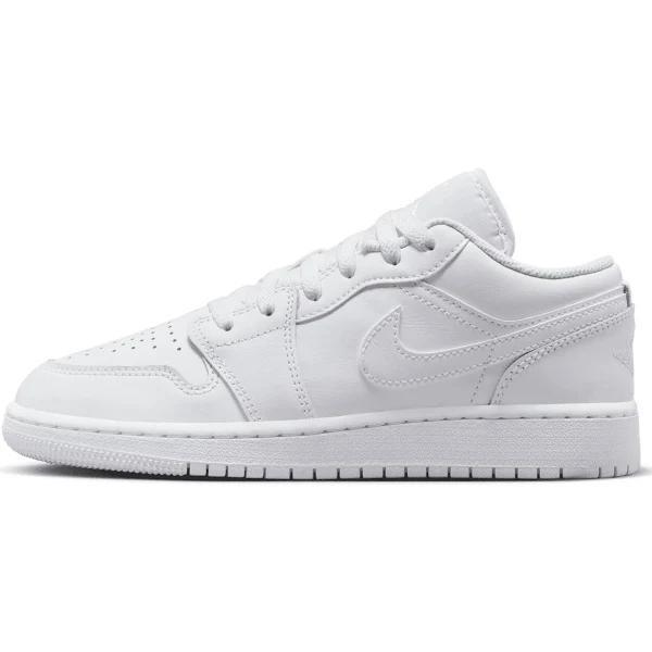 Air Jordan 1 Low (GS) Sneakers Triple White - US 4Y