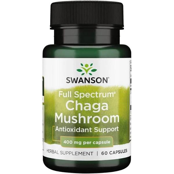 Swanson Full Spectrum Chaga Mushroom 400mg 60 Capsules