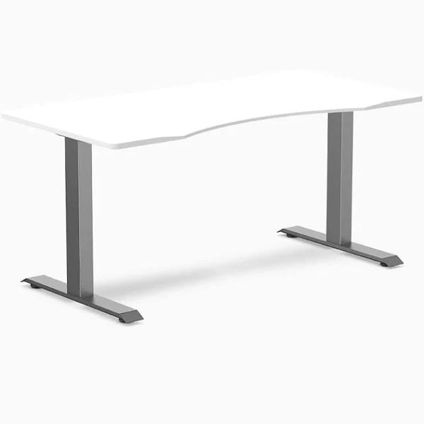 Desky Zero Ergo Edge Office Desk - White