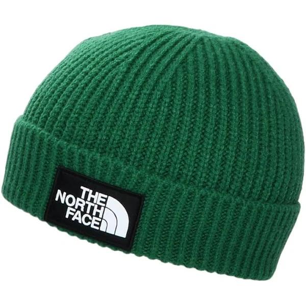 The North Face TNF Logo Box Cuffed Beanie Green One Size