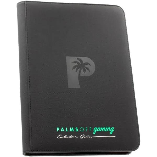 Palms Off Gaming Collector's Series 9 Pocket Zip Trading Card Binder-Black