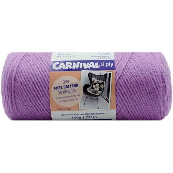 Carnival 8 Ply 271 Metre Acrylic Yarn 100g - 062 Lilac