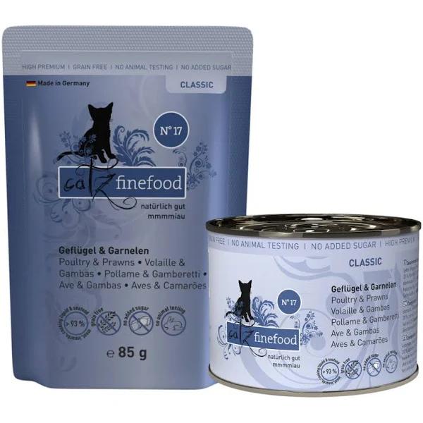 Catz Finefood Cat Wet Food Classic No.17 Poultry & Prawns 85g