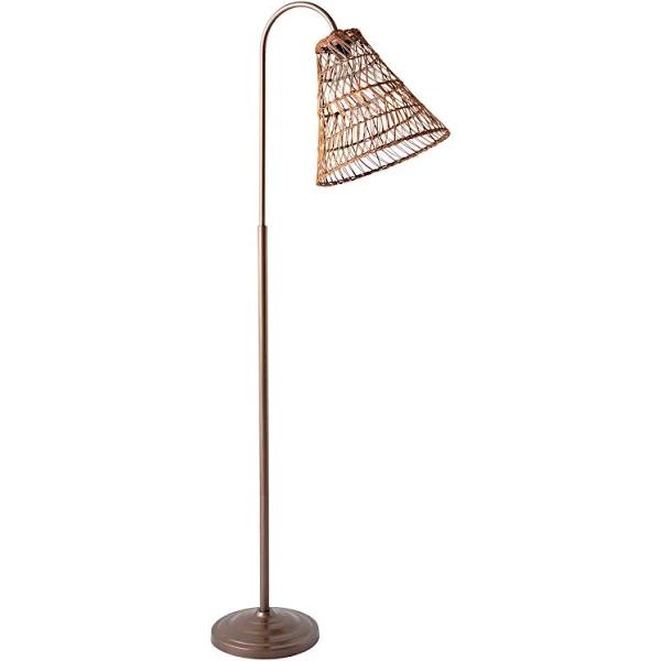 Lareina Rattan Woven Bell Shade Floor Lamp 150x40cm by Early Settler Furniture