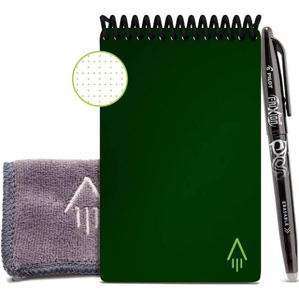 Rocketbook Mini Reusable Pocket Sized Notebook Terrestrial Green+ Pen & Cloth