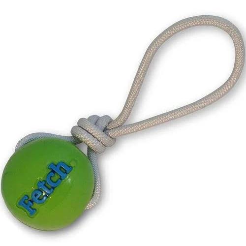 Planet Dog Orbee Tuff Fetch Ball with Rope Green**