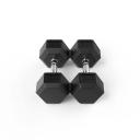 15kg Reeplex Rubber Hex Dumbbell Pair