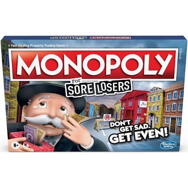 Monopoly For Sore Losers Board Game For Ages 8 and Up, The Game Where It Pays To Lose