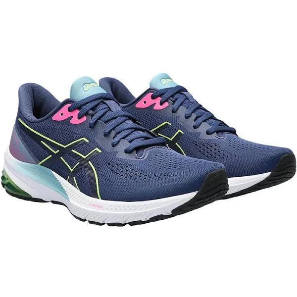 ASICS Women's Sneaker Deep Ocean & Lime Green GT-1000 12 Sneakers 9.5 B