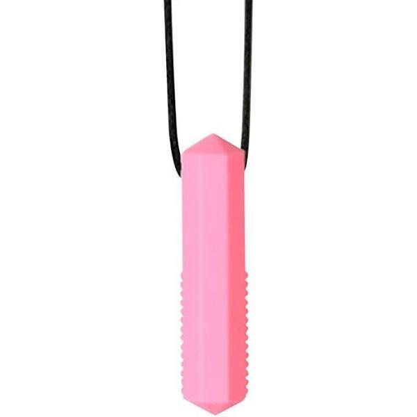 Kids Autism Chewy Necklace - Baby Chewie Tube Sensory Chew Asd Adhd SPD Toys AU - Pink