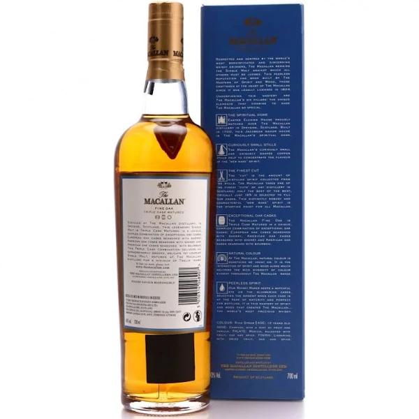 The Macallan Fine Oak 12 Year Old Single Malt Scotch Whisky 700ml Bottle