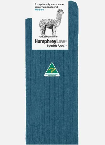 Humphrey Law Exceptionally Warm Alpaca Health Sock Teal / Small