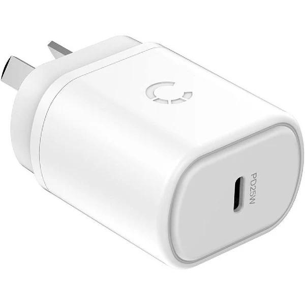 Cygnett 25W USB-C Wall Charger - White - PowerPlus - CY3673PDWLCH