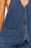 Lioness Hills Halter Dark Denim, XS