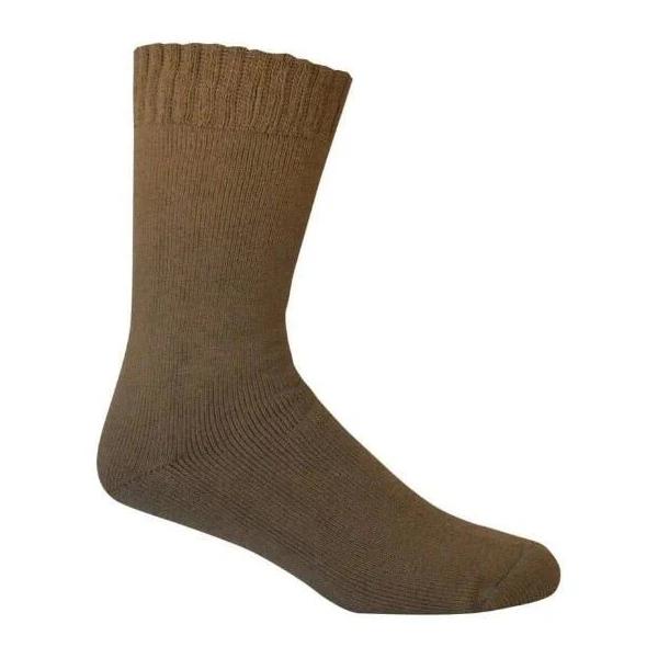 Mens Extra Thick Bamboo Work Socks Tan / 3-8