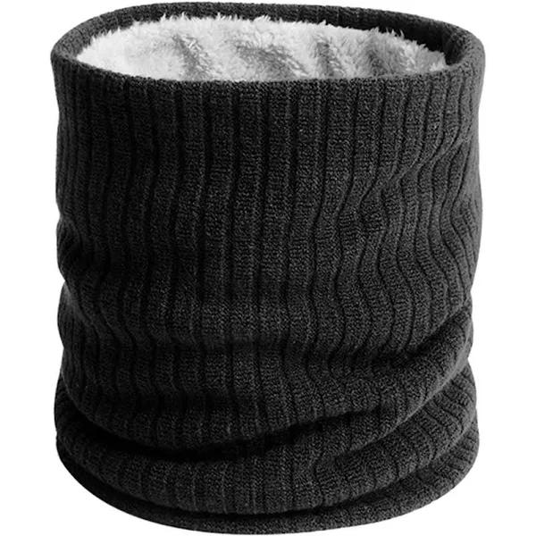 Unisex Fleece-Lined Winter Neck Warmer and Face Cover- Black - AfterPay & zipPay Available