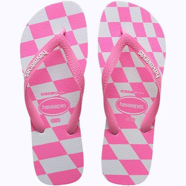 Havaianas Top Distorted Check Thongs - Pink Lemonade | Thongs