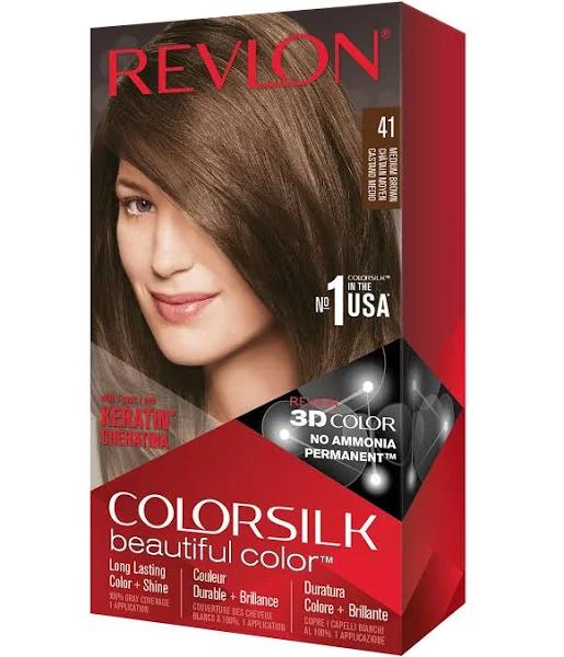 Revlon Colorsilk Haircolor, Medium Brown (Pack of 3)