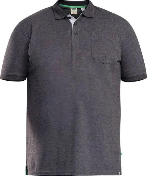 Duke Mens D555 Grant KingSize Pique Polo Shirt Charcoal 5XL