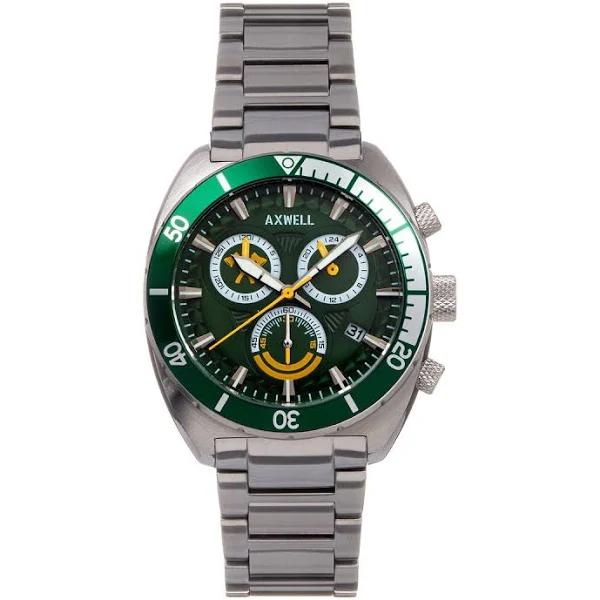 Axwell Minister Chronograph Bracelet Watch w/Date - Green