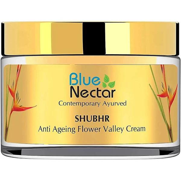 Blue Nectar Anti Aging Cream With Natural Vitamin E - Moisturizer For Anti Wrinkle Day & Night Face Cream to Reduce Fine Lines and Wrinkles,Flower