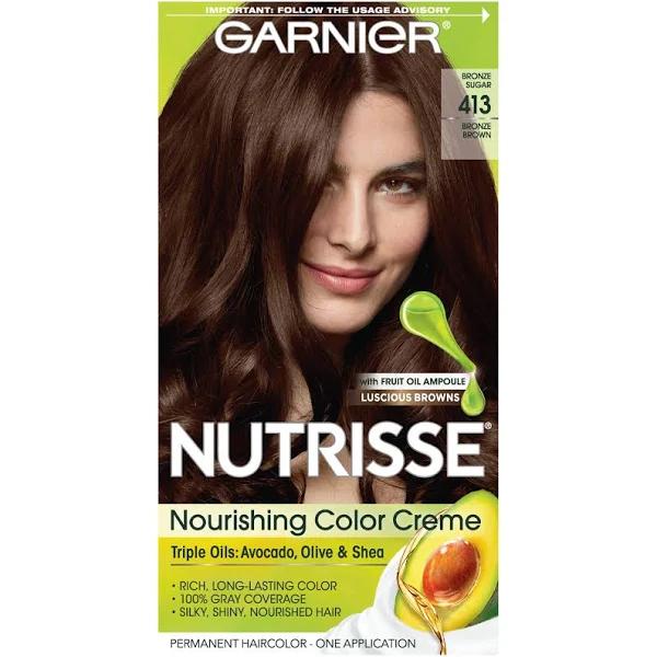 Garnier Nutrisse Nourishing Color Creme, Bronze Brown 413