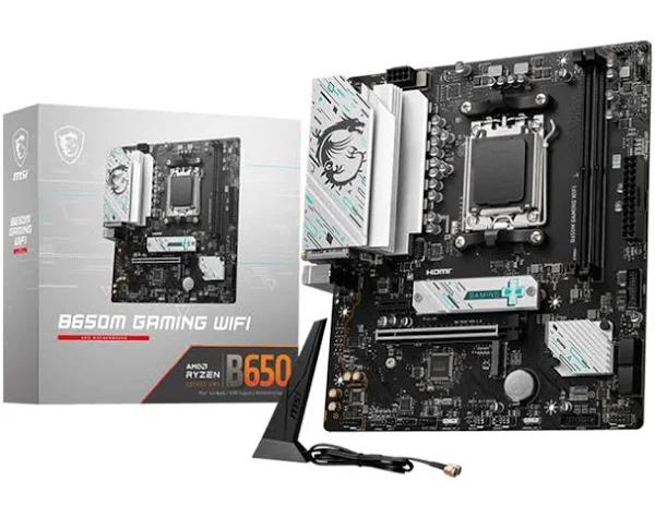 MSI B650M Gaming Wifi AMD AM5 mATX Motherboard 4x DDR5 ~128GB 1x PCI-E X16 2x M.2 4x SATA 8x USB 3.2