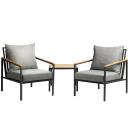 Livsip Outdoor Lounge Chairs & Table Set Dining Setting Patio Furniture