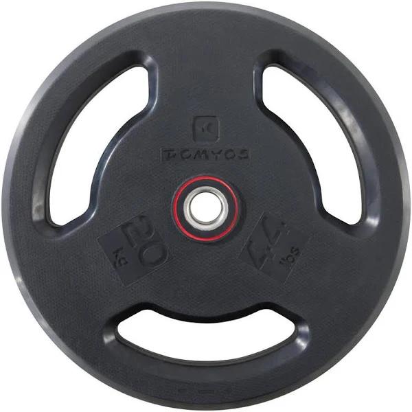 DECATHLON Rubber Weight Plate 20kg Black - 20 kg