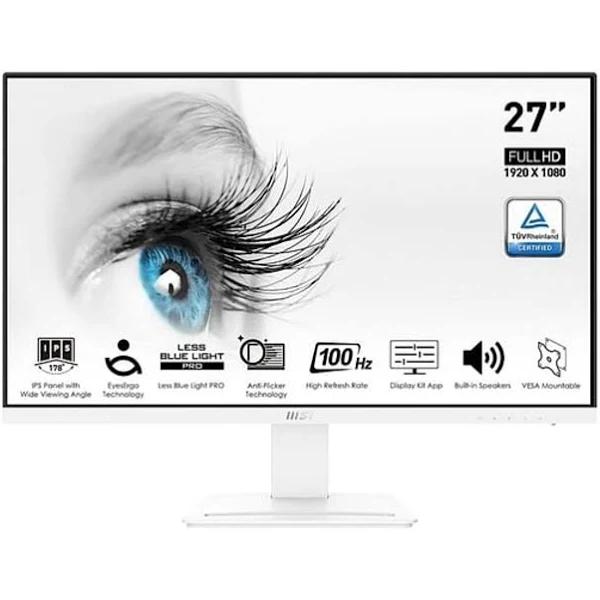 MSI Pro MP273AW 27" FHD IPS 1ms 100Hz Business Monitor - White