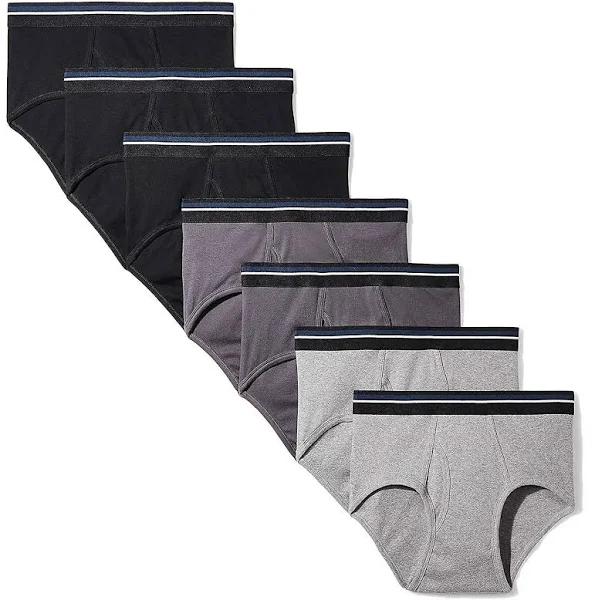 Amazon Essentials Men's Tag-Free Cotton Briefs, Pack of 7